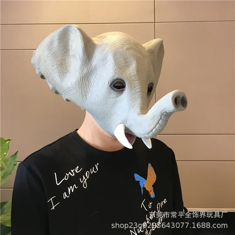 Elephant Mask Headset Mock Headset cosplay Halloween Makeup Ball Asian Elephant Funny Animal Mask Party Masks Party Supplies