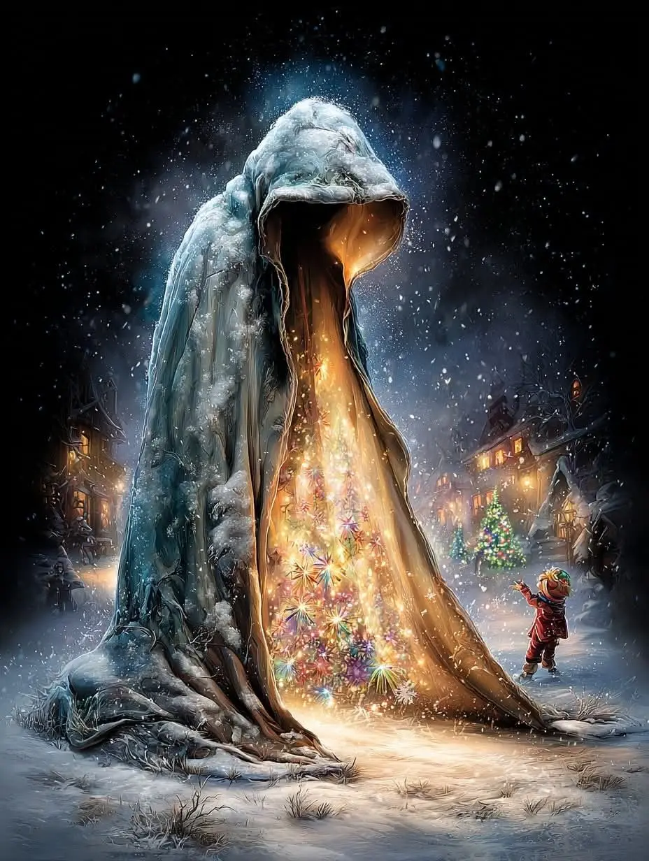 

500/1000/1200/2000 PCS Jigsaw Puzzles Ghost and Child Snow Scenery Family Activity Games for Gameroom Bedroom Gifts Home Decor