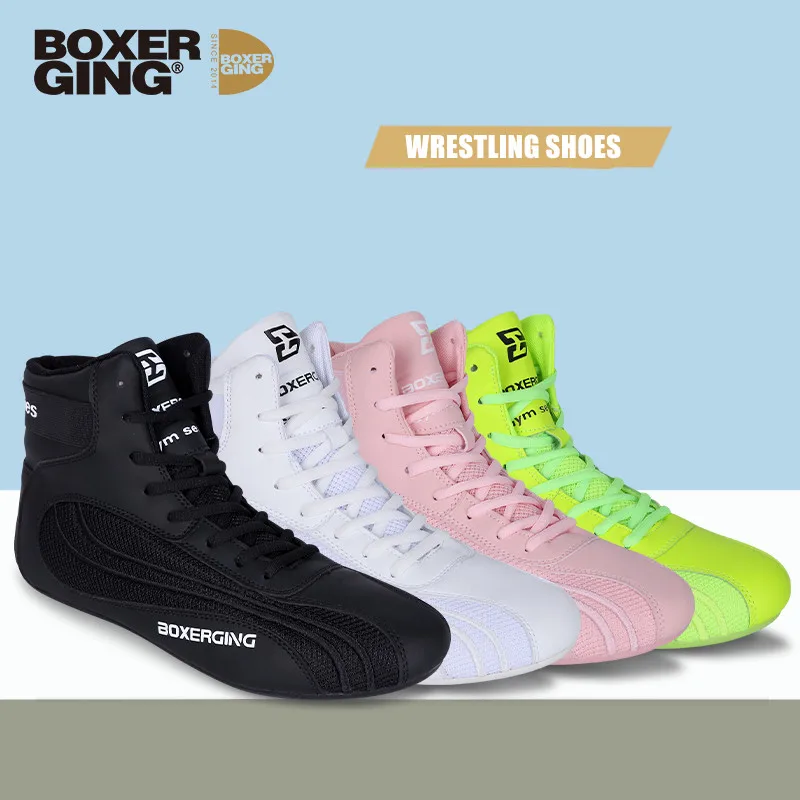 Professional Wrestling Boots Men Boxing Shoes Equipment Non-Slip Comfortable Women Sneakers Breathable Adult Wrestling Shoes