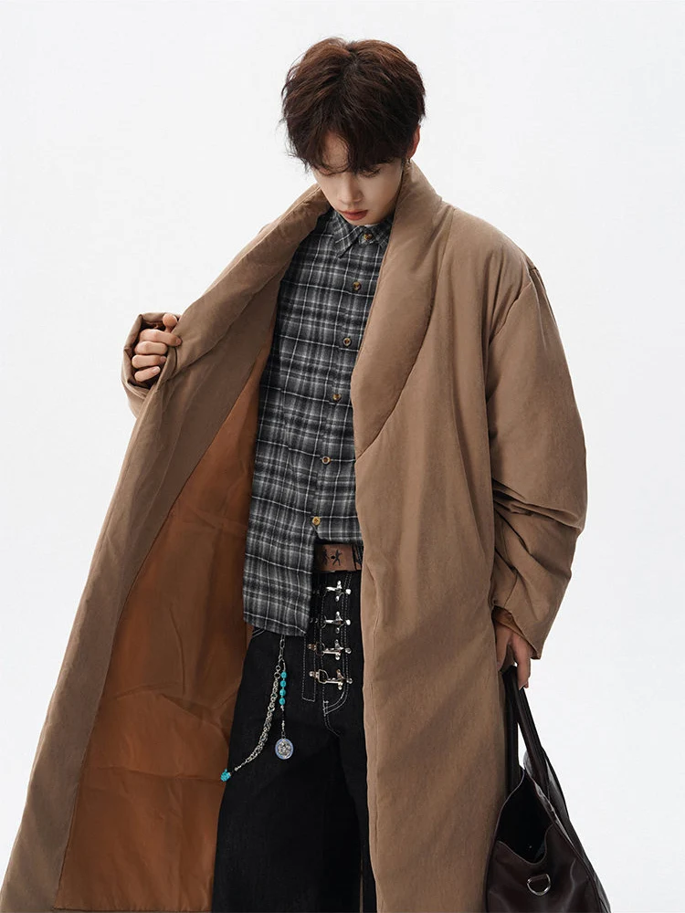 LUZHEN 2025 Winter New High Quality Thickened Warm Knee-length Padded Windbreaker Coat Men Fashion Handsome Male Clothes JY4849