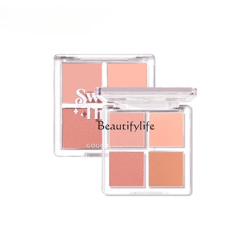 Four-Color Vitality Blusher Plate Peach Nude Makeup Matte Natural Female 2021 New Rouge