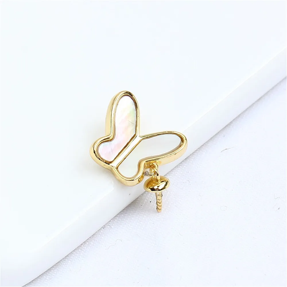 S925 Sterling Silver Pearl Pendant Setting, DIY Empty Bezel Cup Jewelry Supplies for Craft Making, Hollow Prong Pendant Findings