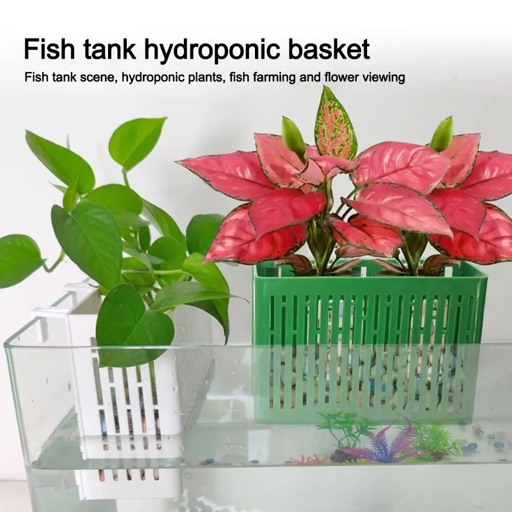 Large Fish Tank Hydroponic Planting Basket Water Plant Landscape Planted Tank Hanging Aquarium Plant Holder Hydroponic