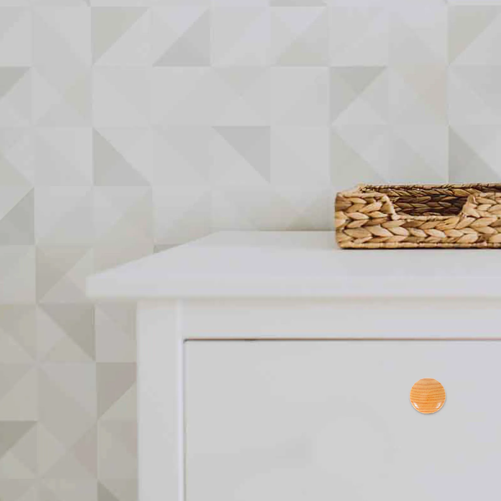 20Pcs Wooden Cabinet Knobs Natural Grain Round Single Hole Pulls for Dresser Drawers Wardrobe Kitchen Cabinets Hardware