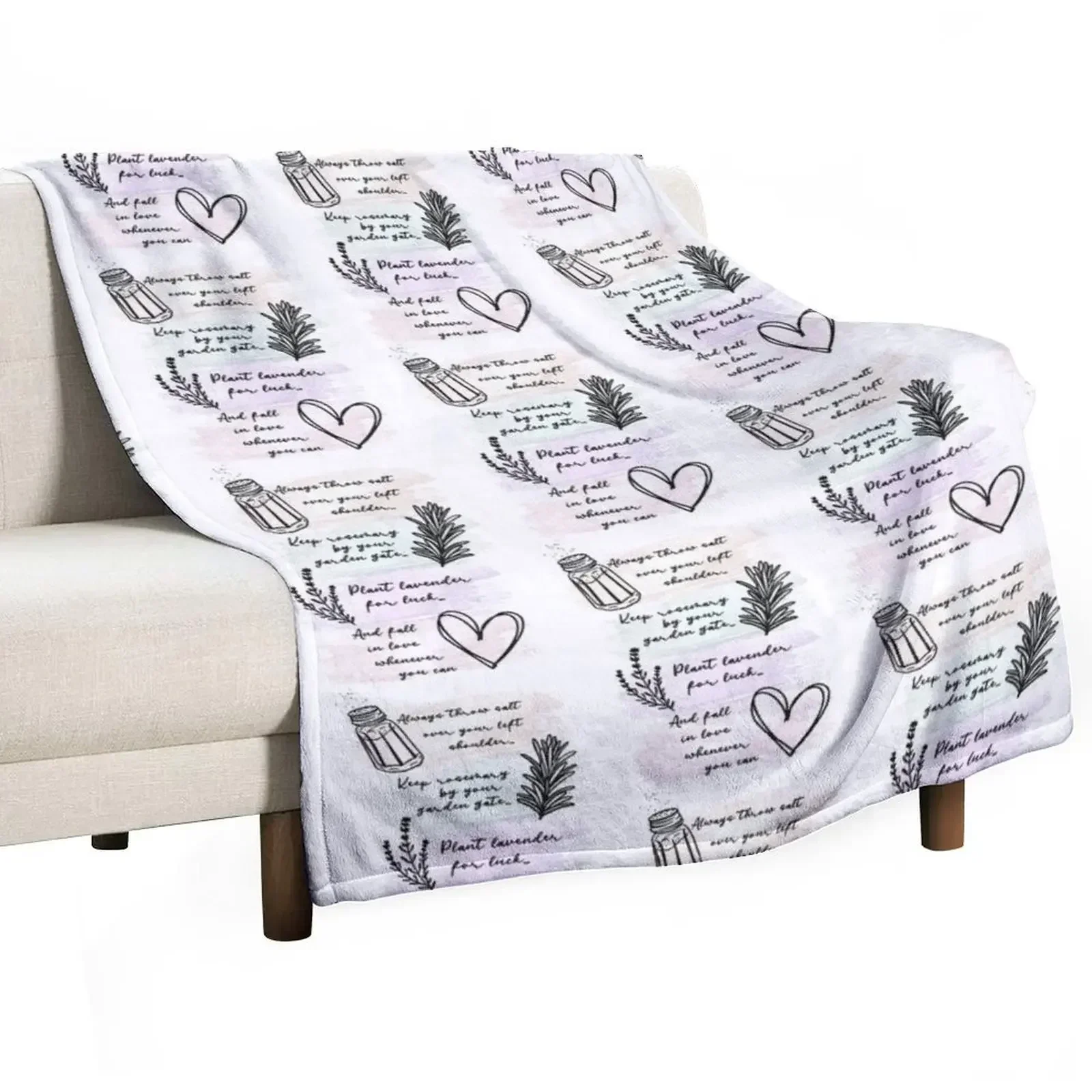 Always Throw Spilled Salt Practical Magic Inspirit Quote Throw Blanket For Baby Designers Flannels Luxury Thicken Blankets