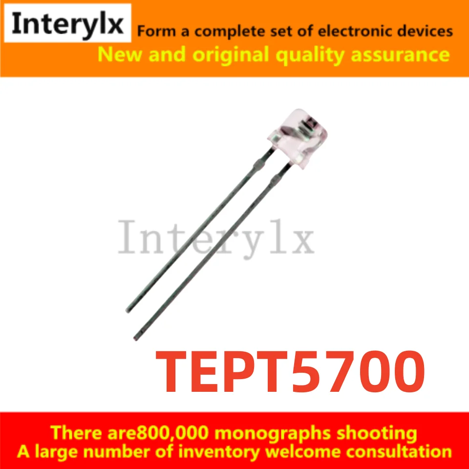 10Pcs/Lot New TEPT5700 TEPT 5700 Phototransistor wavelength 570nm 5MM ambient light sensor angle 50°