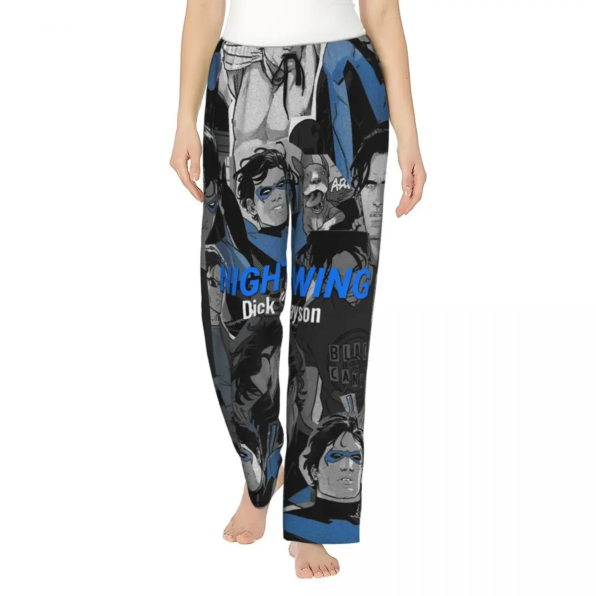 

Custom Nightwing - Dick Grayson Women Pajama Pants Lounge Sleep Sleepwear Bottoms with Pockets