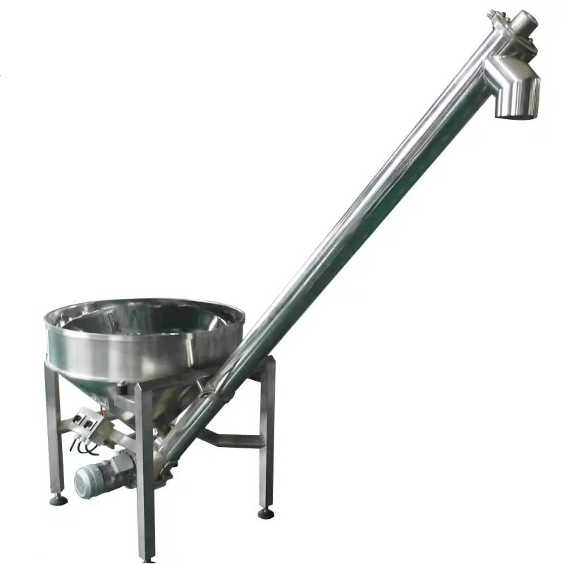 Automatic grain Screw Conveyor Powder Auger Feeder Spiral Load Feeder with Hopper