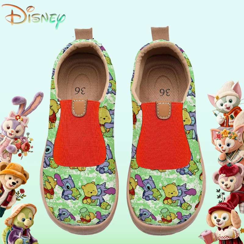 

Официальные слипоны Disney с Винни-Пухом и Стичем | Милые мультяшные удобные повседневные кроссовки