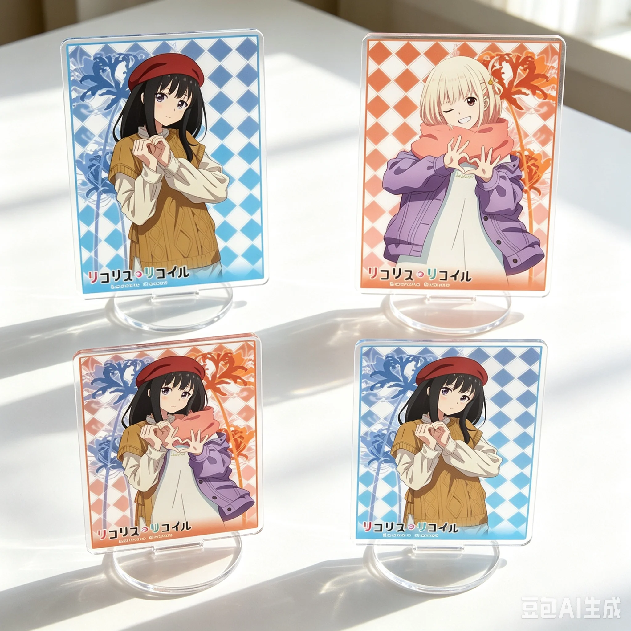 Anime Lycoris Recoil Acrylic Stand Modle Desktop Decoration Game Collectible Ornament Lovely Products Gift For Fans Keychain