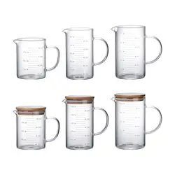 Measure Jugs with Scale Containers Household Transparent Heat Resisttant Glass