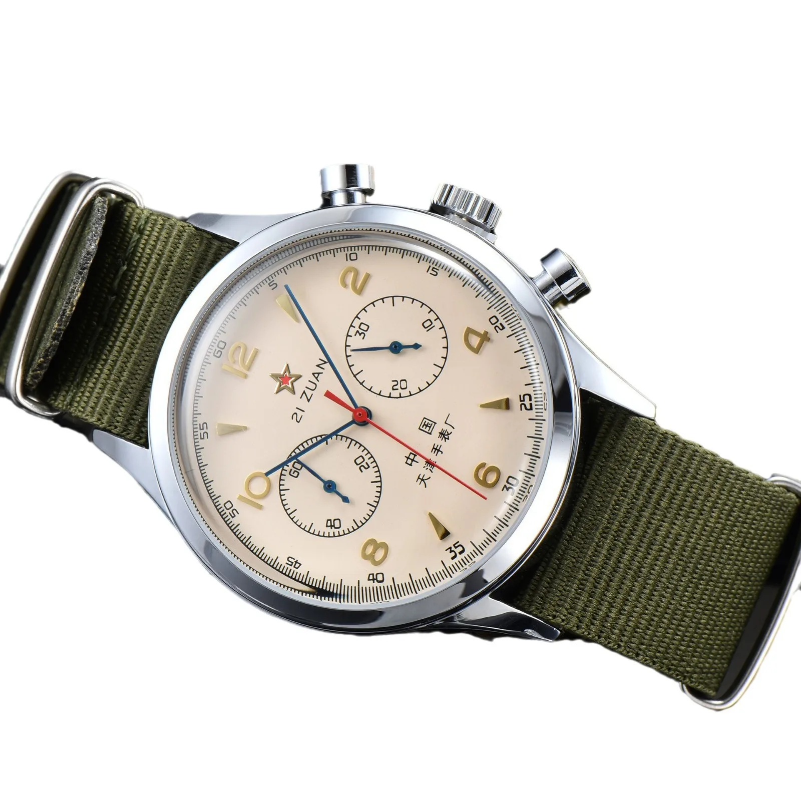 Gaivota-Original Aviation Chronograph Watch for Men, 40mm Dial, Sapphire, Classic Fashion, impermeável, China, movimento, 1963