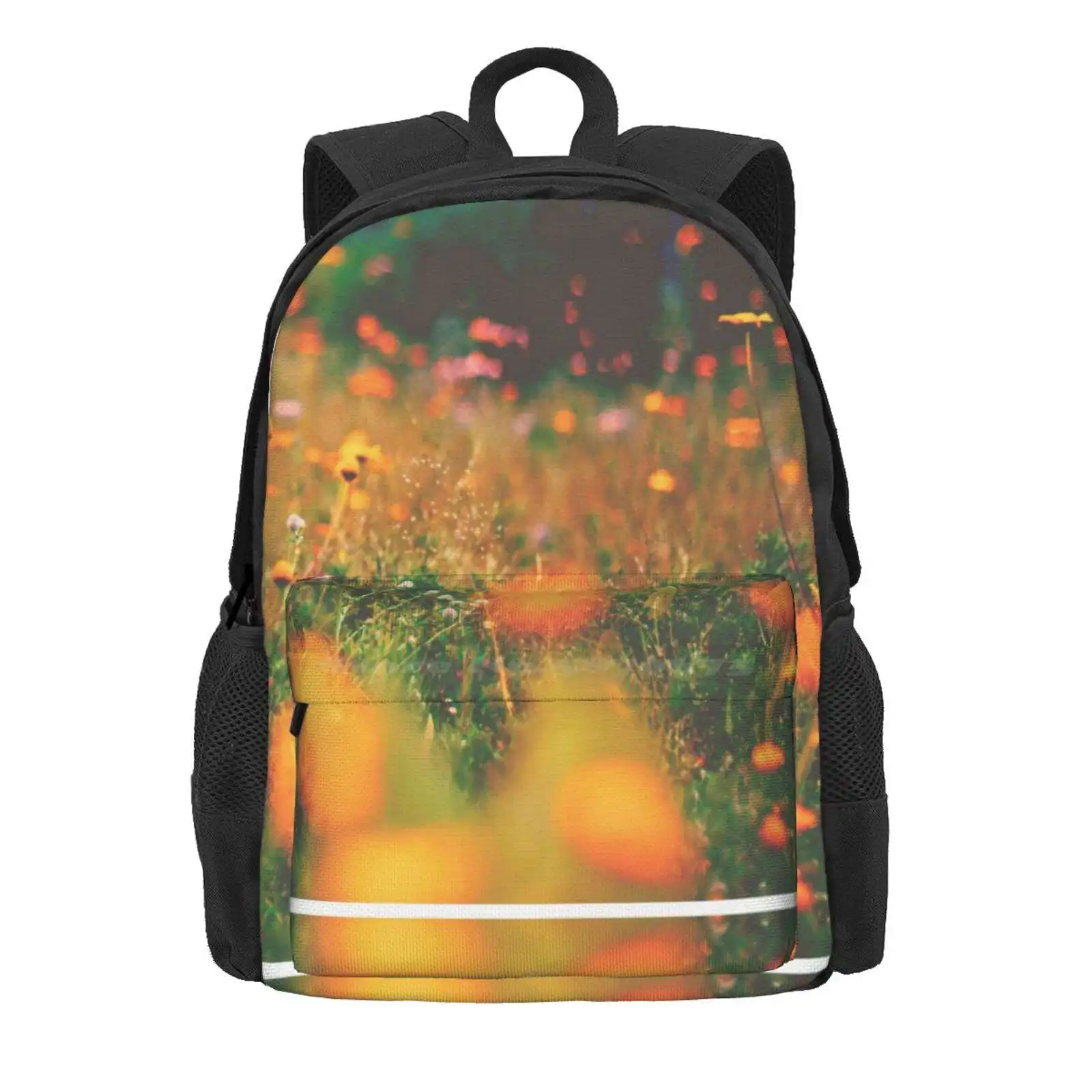 Summer Flowers - Colorful Floral Hot Sale Schoolbag Backpack Fashion Bags Summer Spring Colorful Nature Love Yellow Wild