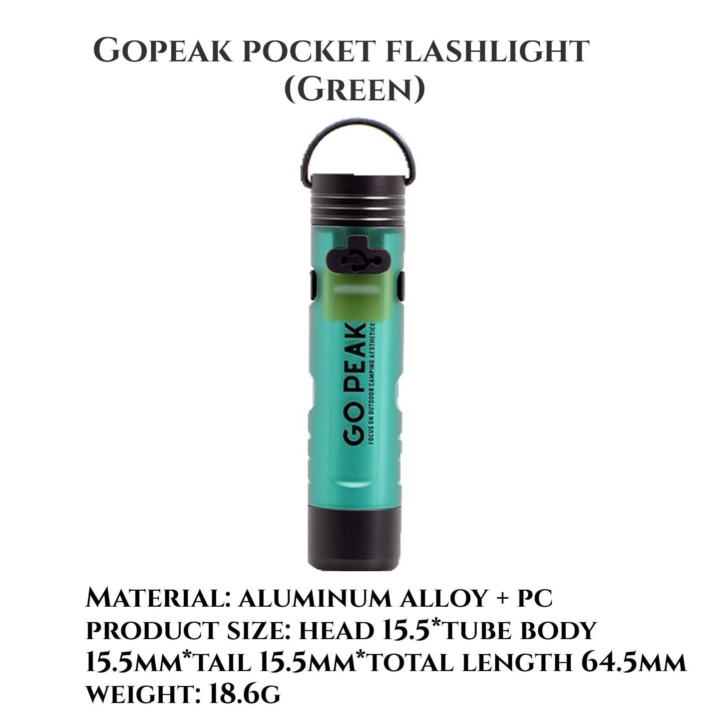 GOPEAK 5050 LED Kleine Schlüsselclip-Taschenlampe mit 7 Farben für Outdoor-Notfälle und Katastrophenhilfe, Lange Akkulaufzeit – Detail 13