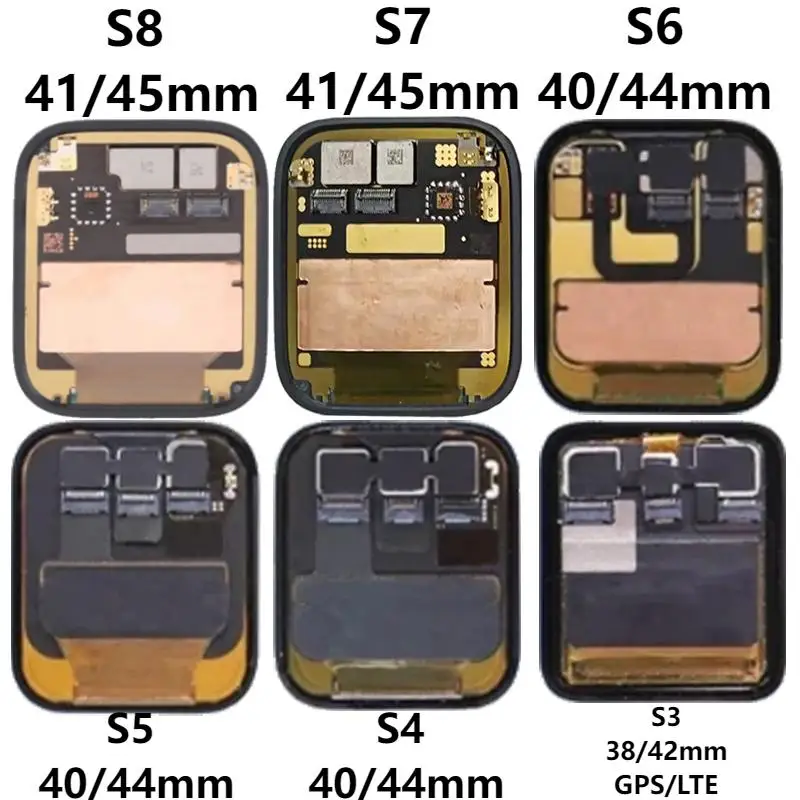 AMOLED For Apple Watch Series 3 4 5 6 7 8 38/42/40/44/41/45mm LCD Display Touch Screen Digitizer Assembly Replacement Repair