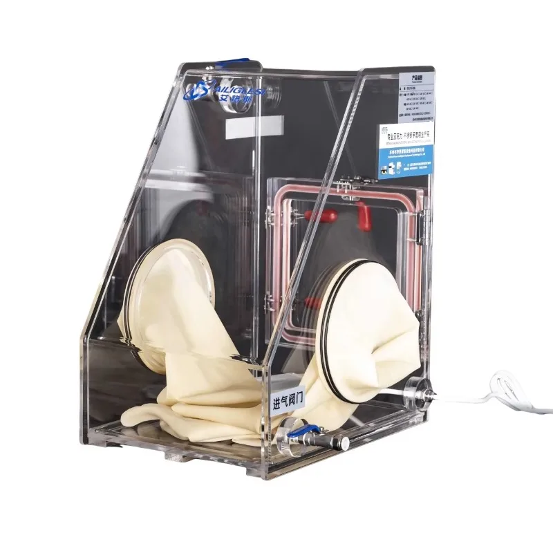 

Single door plexiglass laboratory glove box mini acrylic glove box
