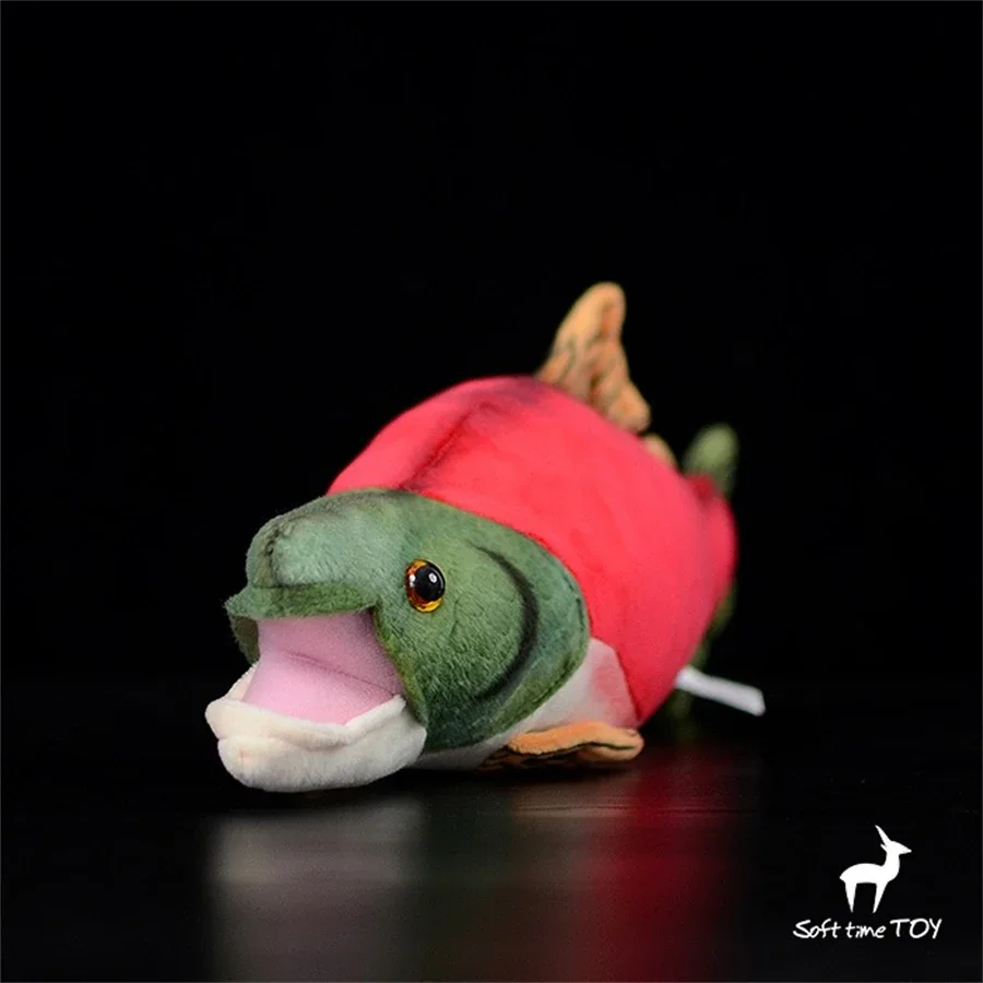 Sockeye Salmon High Fidelity Trout Plushie Kokanee Plush Toys Lifelike Animals Simulation Stuffed Doll Kawai Toy Gifts Kids