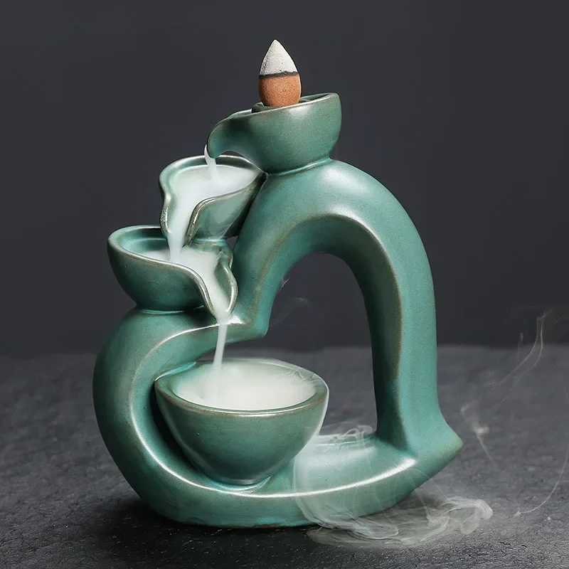 burner has both sides, creative European and American love Valentine's Day sandalwood backflow incense burner ornament