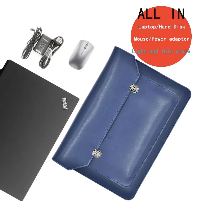 Double Layer Briefcase Style Laptop Bag Cover,Microfiber Leather NoteBook Sleeve Case For Lenovo Tinkpad X270 X280 X390