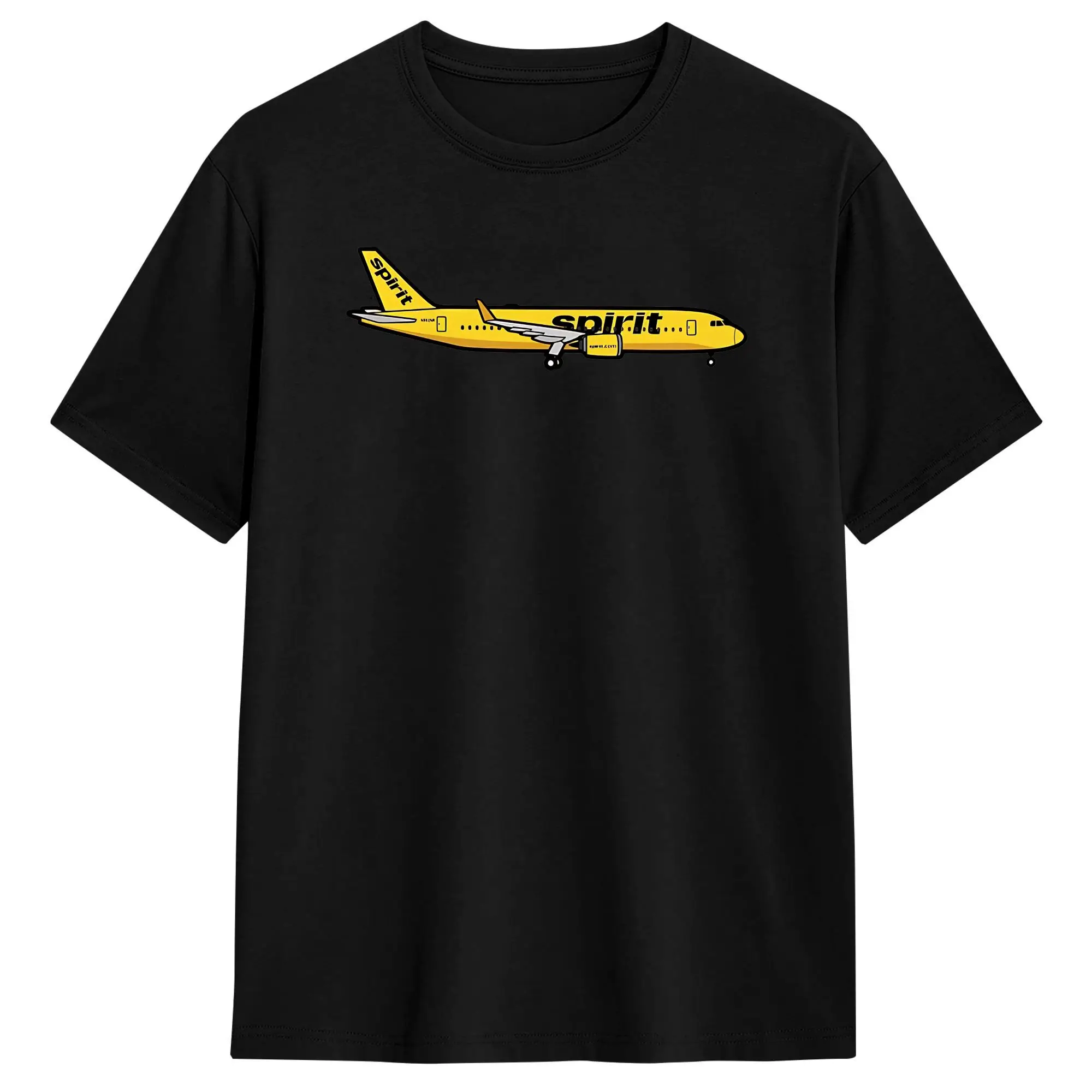 Spirit Airlines Airbus A320 T-Shirt Summer  Hip Hop T Shirts Mens Cotton O Neck Oversize Tees Short-Sleeve Streetwear Tops
