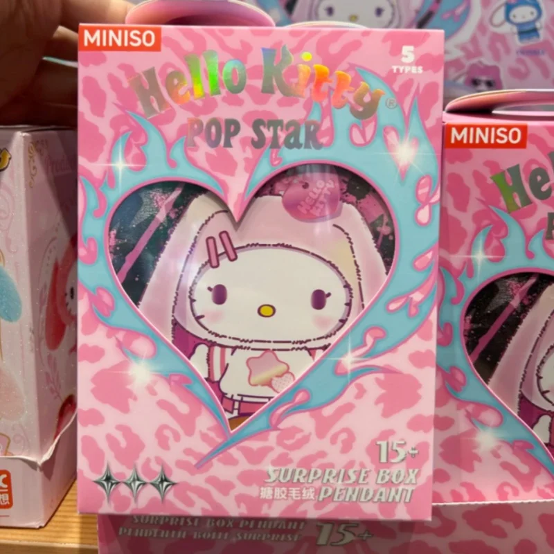 

2025 New Genuine Miniso Hellokitty Popstar Series Vinyl Blind Box Bag Pendant Anime Figures Mysterious Box Trendy Toy Gift