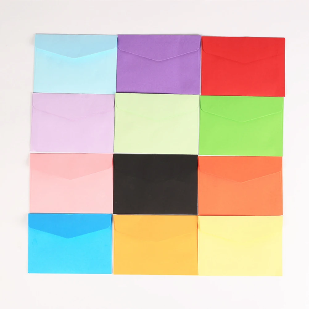 

30pcs Mini Envelope For Cards Bright Color Membership Card Storage Bag Random Color Bank Envelopes Small Item Organizer
