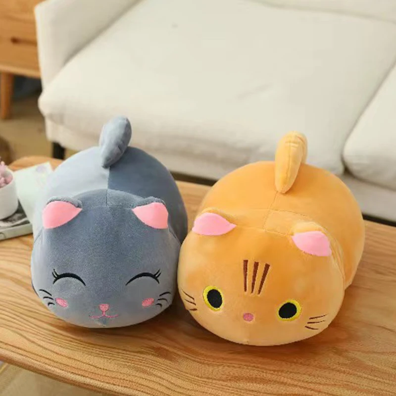 Soft warm animal cartoon pillow cute cat plush toy plush boy and girl cute child birthday Christmas gift