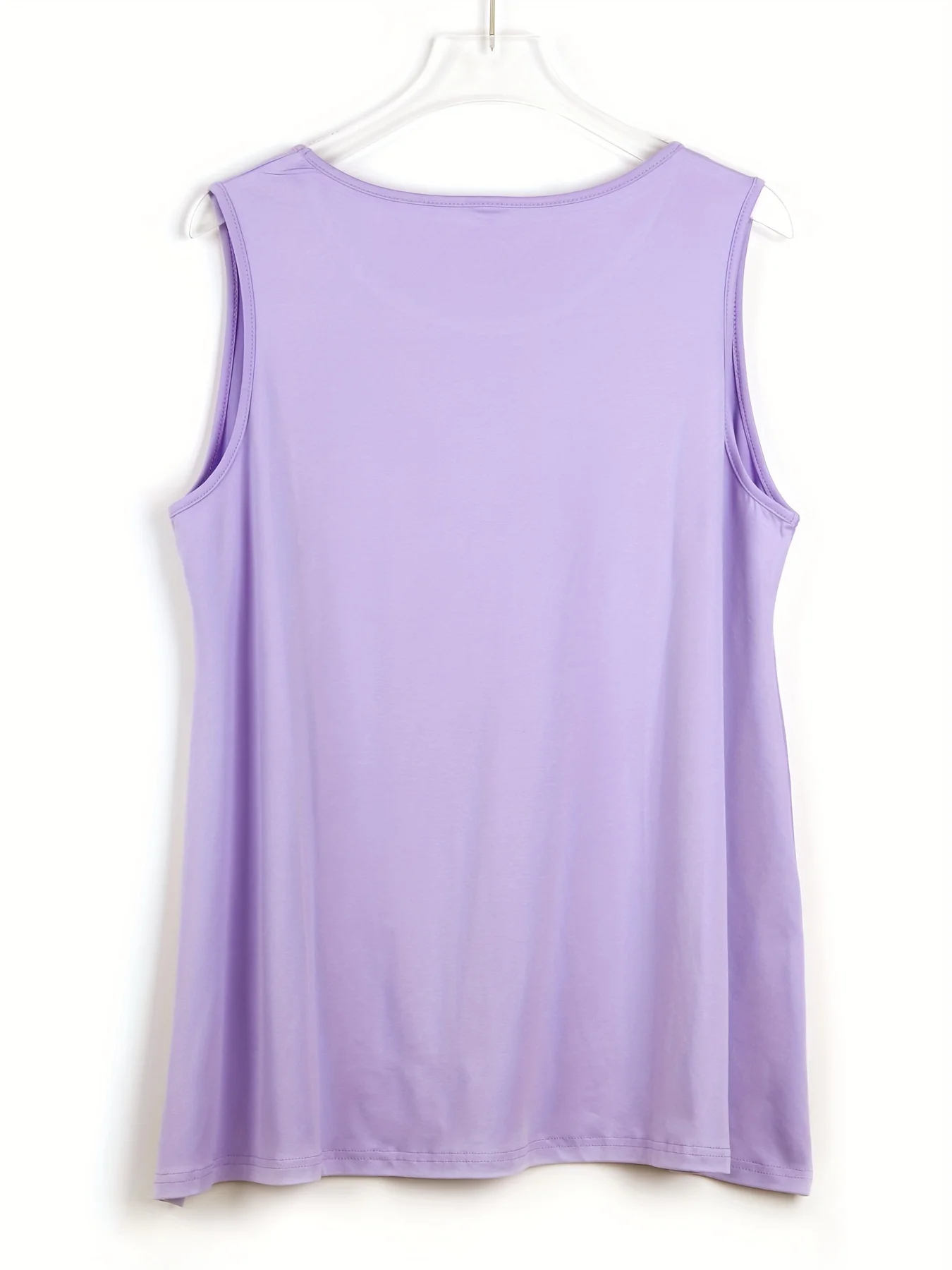 Plus Size Women Summer No trace Tanks Camis Vest Fashion Casual Sleeveless Ladies Street Tanks Tops Tees Hotsweet - Purple