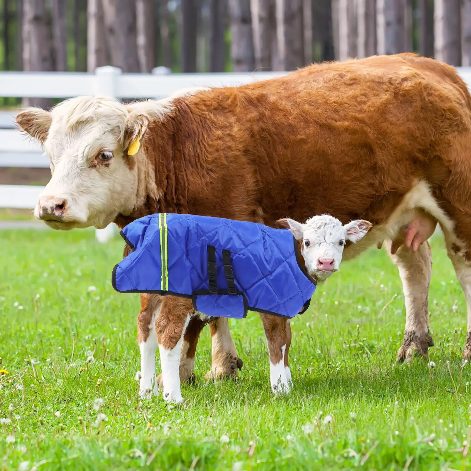 Warm Fleece Blanket Jacket for Ranch Animals Winter Clothing Calf Vest Goat Coat Cow baby Thickened Soft Fluffy Bedspread