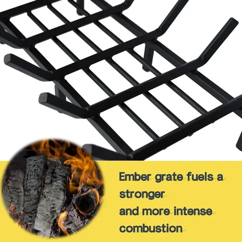 High Temperature Resistant Wrought Iron Firewood Chassis Simple Fireplace Fire Rack Wood Storage Holder