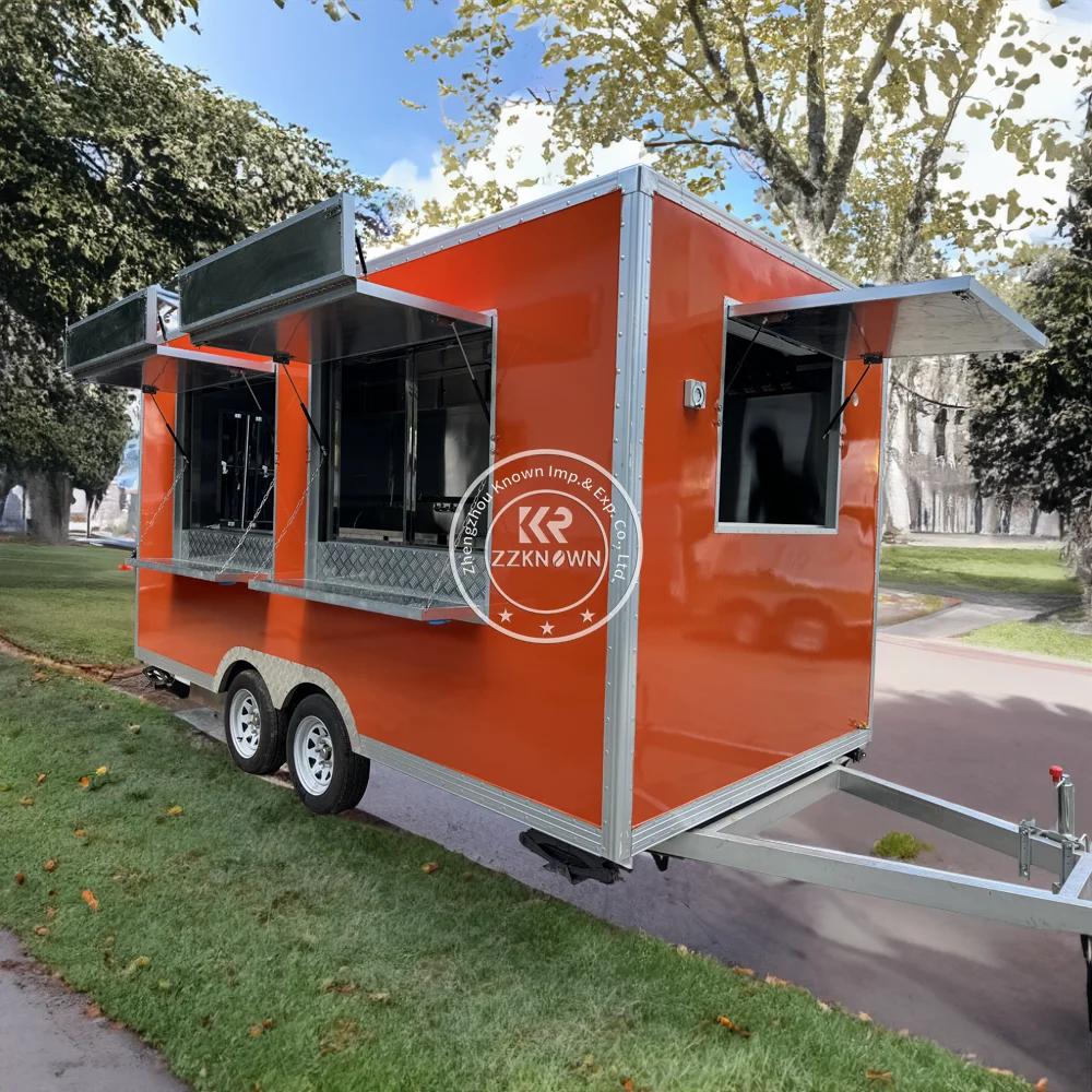 Concession Food Truck Coffee Shop With Fully Equipments Snack Kiosk Fast Food Truck Trailer