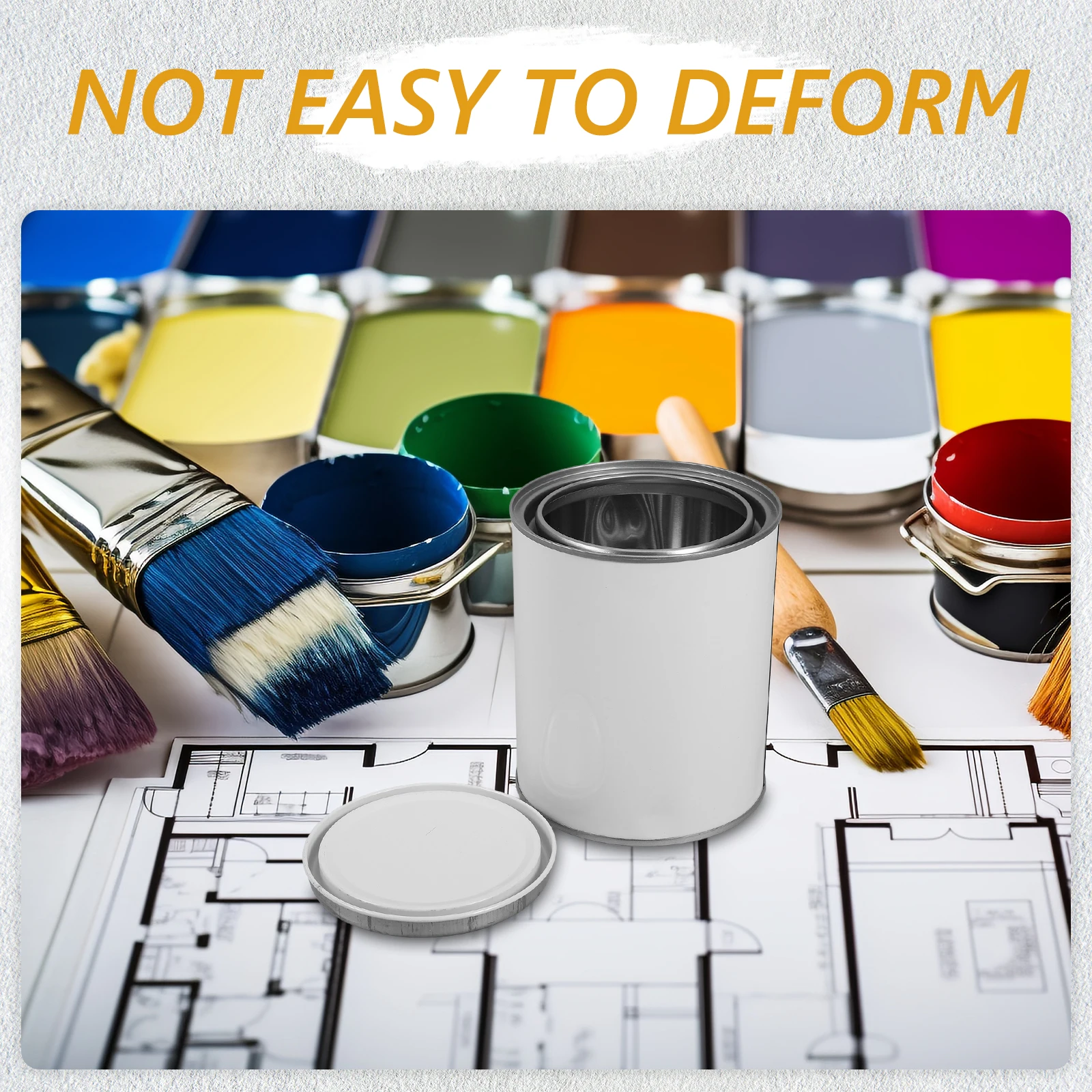 

4 Pcs Ink Sealed Can Empty Paint Tins Container with Lid Buckets Cans Metal Water-based Airtight Storage