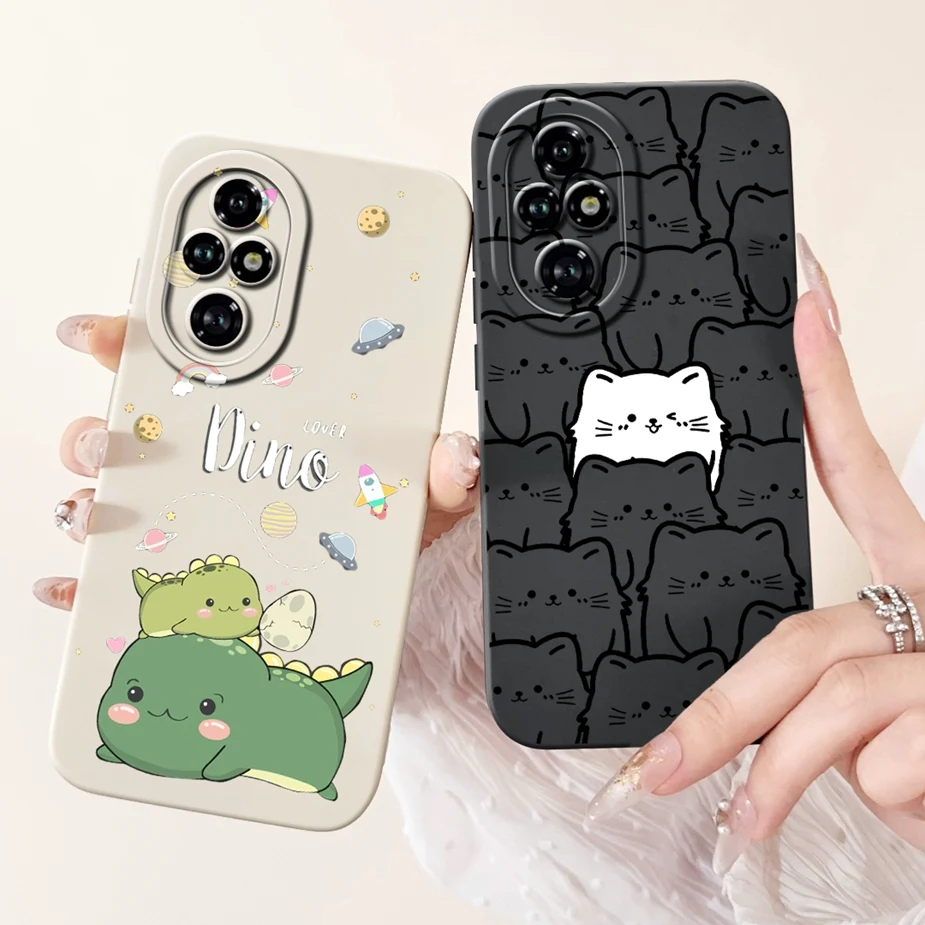 For Honor 200 Pro Case ELP-AN00 Cute Fashion Cartoon Cover Soft Cameras Protection Case For Honor 200 Lite Honor200 Smart Bumper