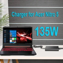 135W AC Charger for Acer Nitro 5 Gaming Laptop AN515, Acer Laptop Charger ADP-135NB B/ADP-135KB T