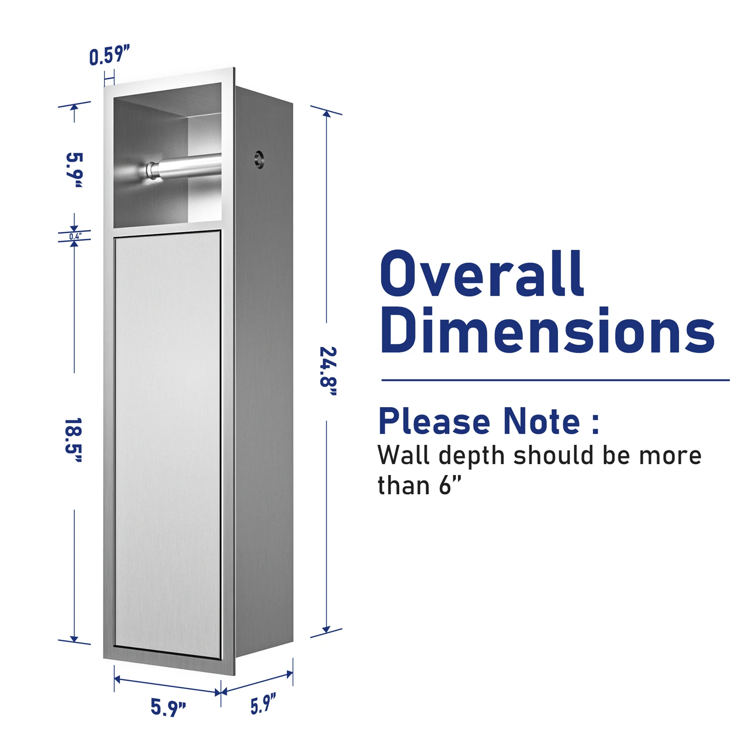 OEM Recessed Installation Bathroom Paper Holder Brushed Stainless Steel with High Repurchase Rates
