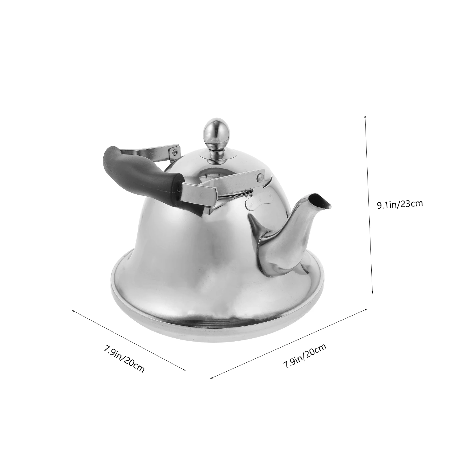 

1 pc 2 L Stainless Steel Tea Kettle Whistling Kettle Heat Resistant Safe Water Container Household Kitchen Use Silver