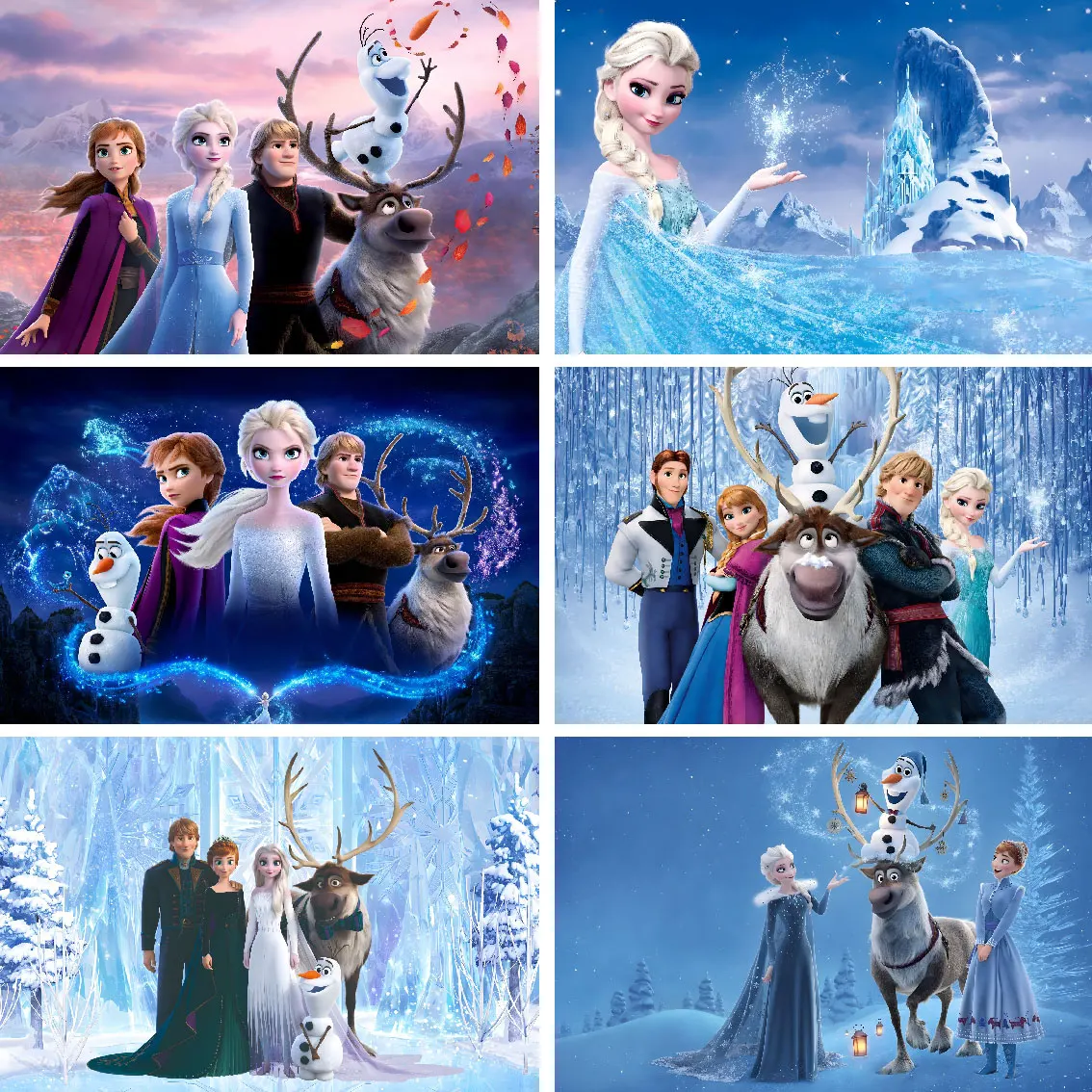 

Disney Frozen Backdrop Banners Kids' Birthday Party Supplies Photo Studio Background Props Baby Shower Child Room Wall Decor