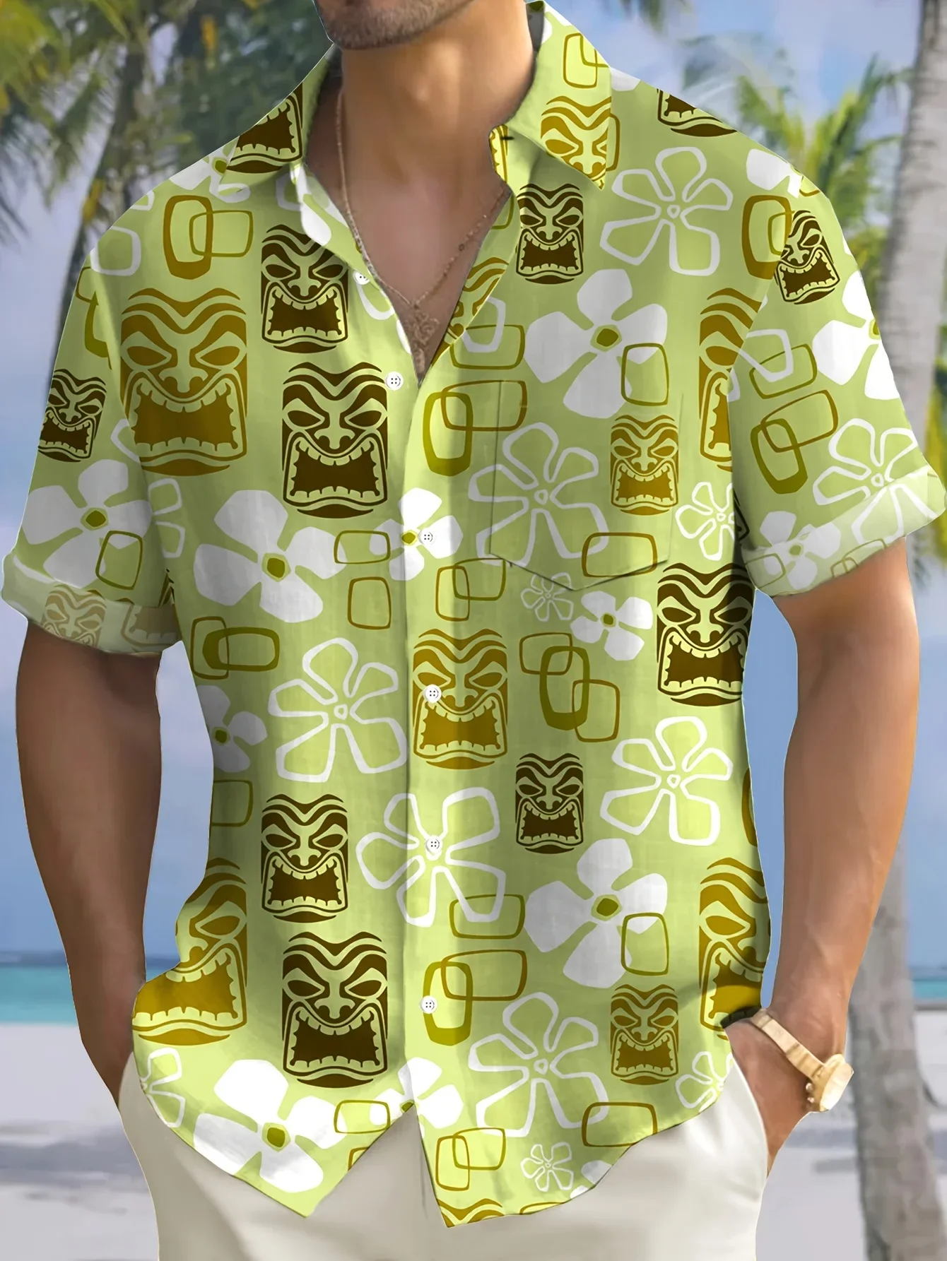 Summer Casual Party Outfit Shirt Men HawaiianMan Women Short Sleeve Fashion Print Lightweight Beach Vacation Tops