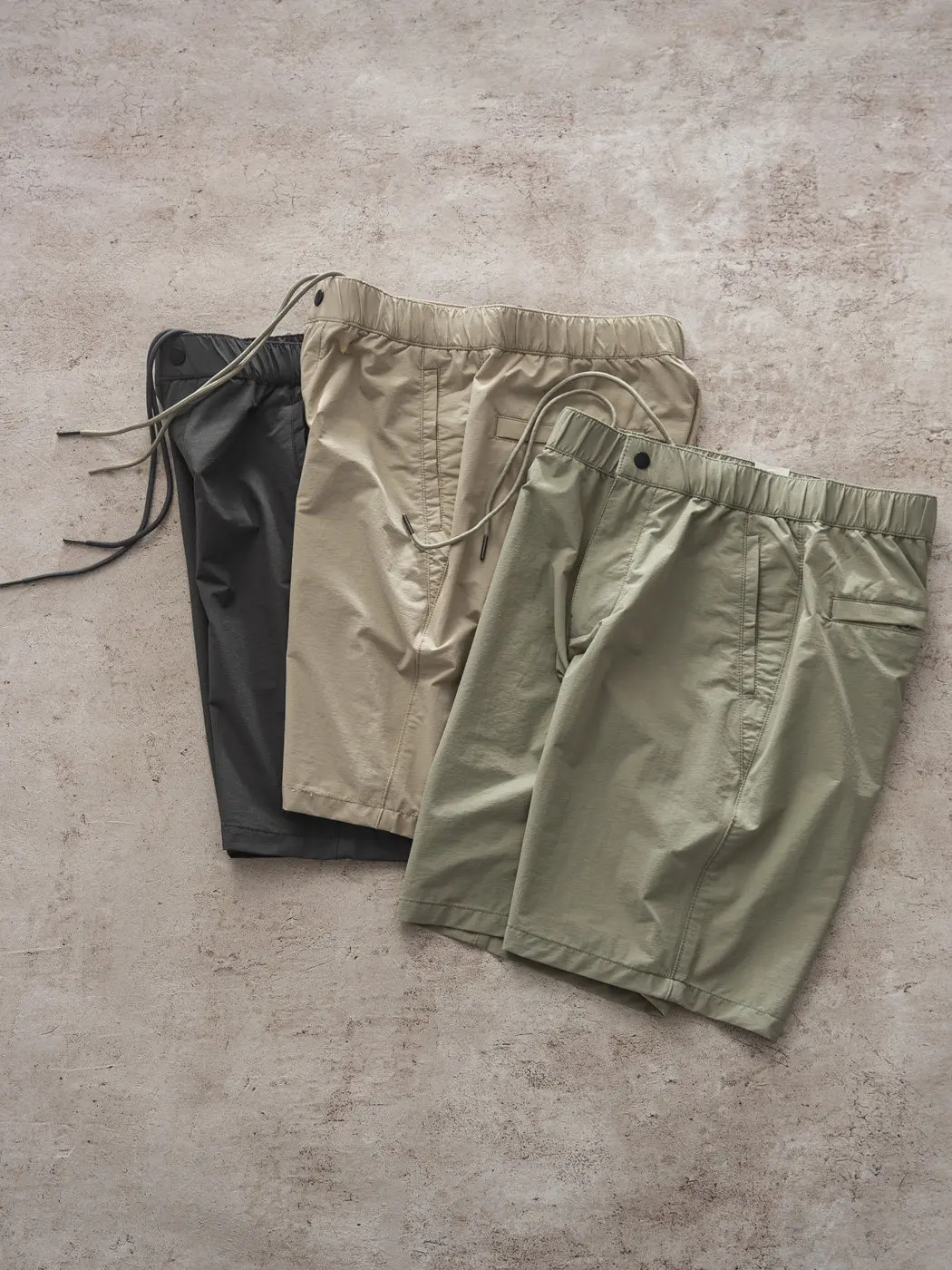 2026 Summer New American Retro Lightweight Quick-drying Elastic Waist Drawstring Shorts Men's Fashion Loose Casual 5-point Pants
