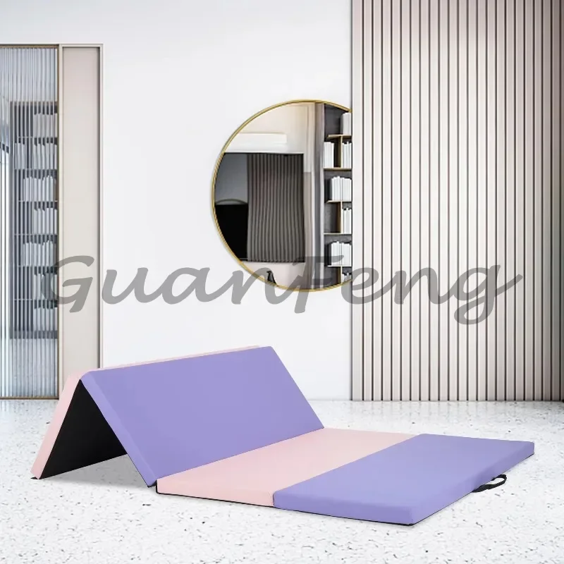 New Folding Gymnastics Mat, Waterproof Non-Slip PU Leather Exercise Mat With Carry Bag, For Yoga, Tumbling and Home Workouts