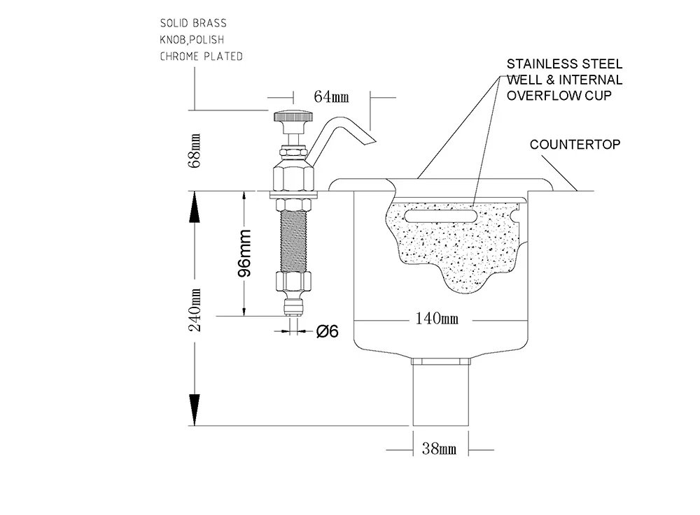 Stainless Steel Bar Ice Cream Coffee Kitchen Faucet Dipperwell Faucet And Dipperwell Bowl