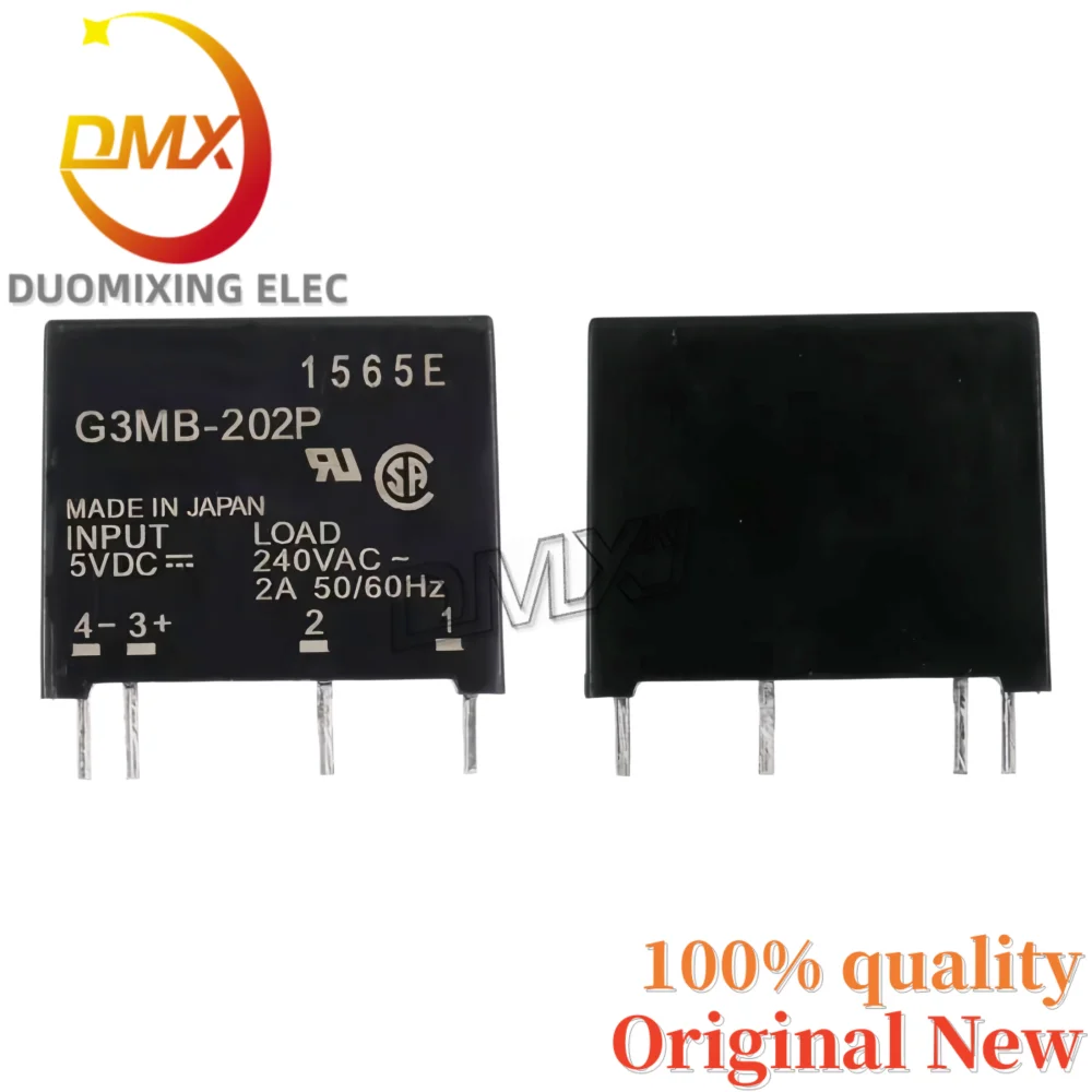 10PCS/LOT Solid State Relay G3MB-202P 5V 12V DC Control AC 240VAC~ 2A 50/60Hz 4-Pin