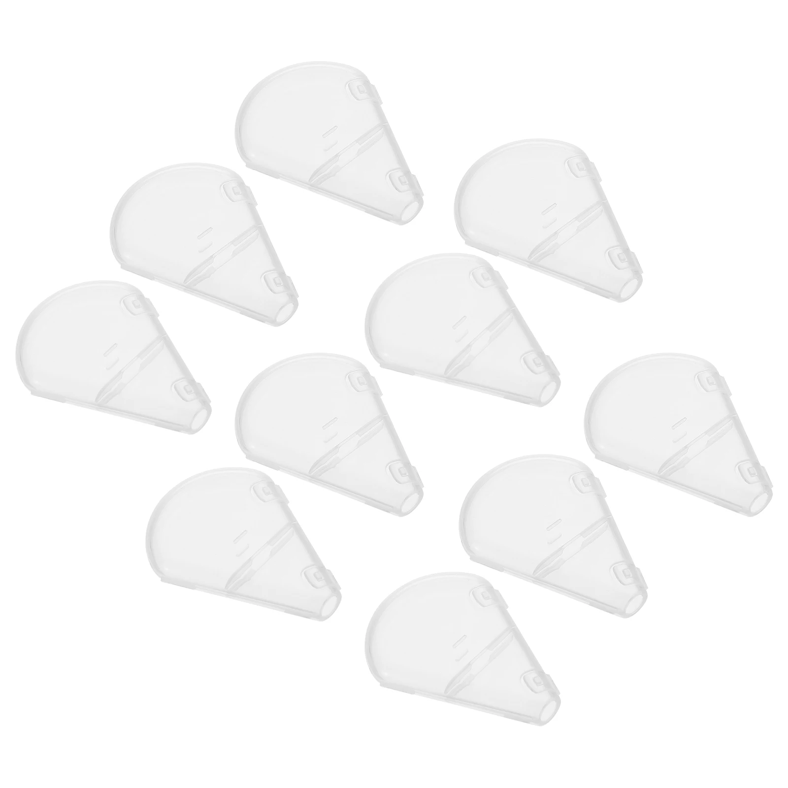 

10pcs Highlight Brush Covers Protectors for Makeup Brushes Travel Storage Fan Shape Retainer Clean Reusable Tool