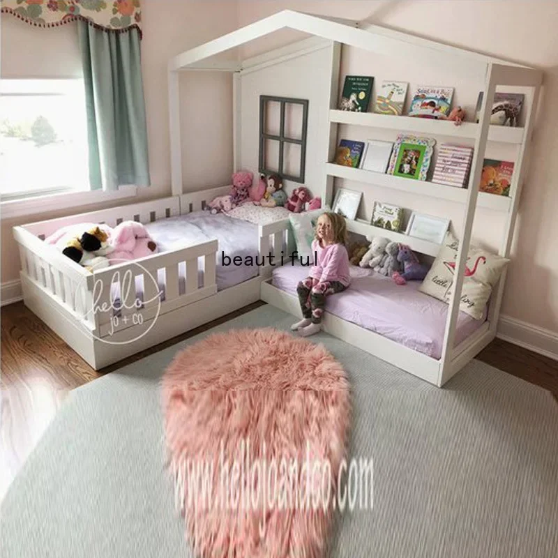 أريكة منزلية ذات وظيفة من الخشب الصلب للأطفال #2