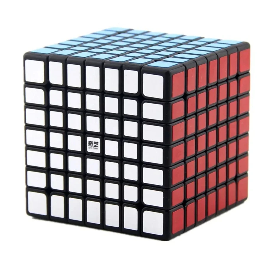 Qiy velocidade cubo mágico 3x3x3 4x4x4 5x5x5 quebra-cabeça preto adesivos cubo mágico educação aprendizagem cubo mágico brinquedos para crianças