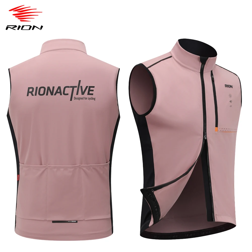 RION Cycling Vest Men Women Windproof Bicycle Clothes Sun Protection MTB Vests Sleeveless Windbreaker Waterproof Autumn Unisex