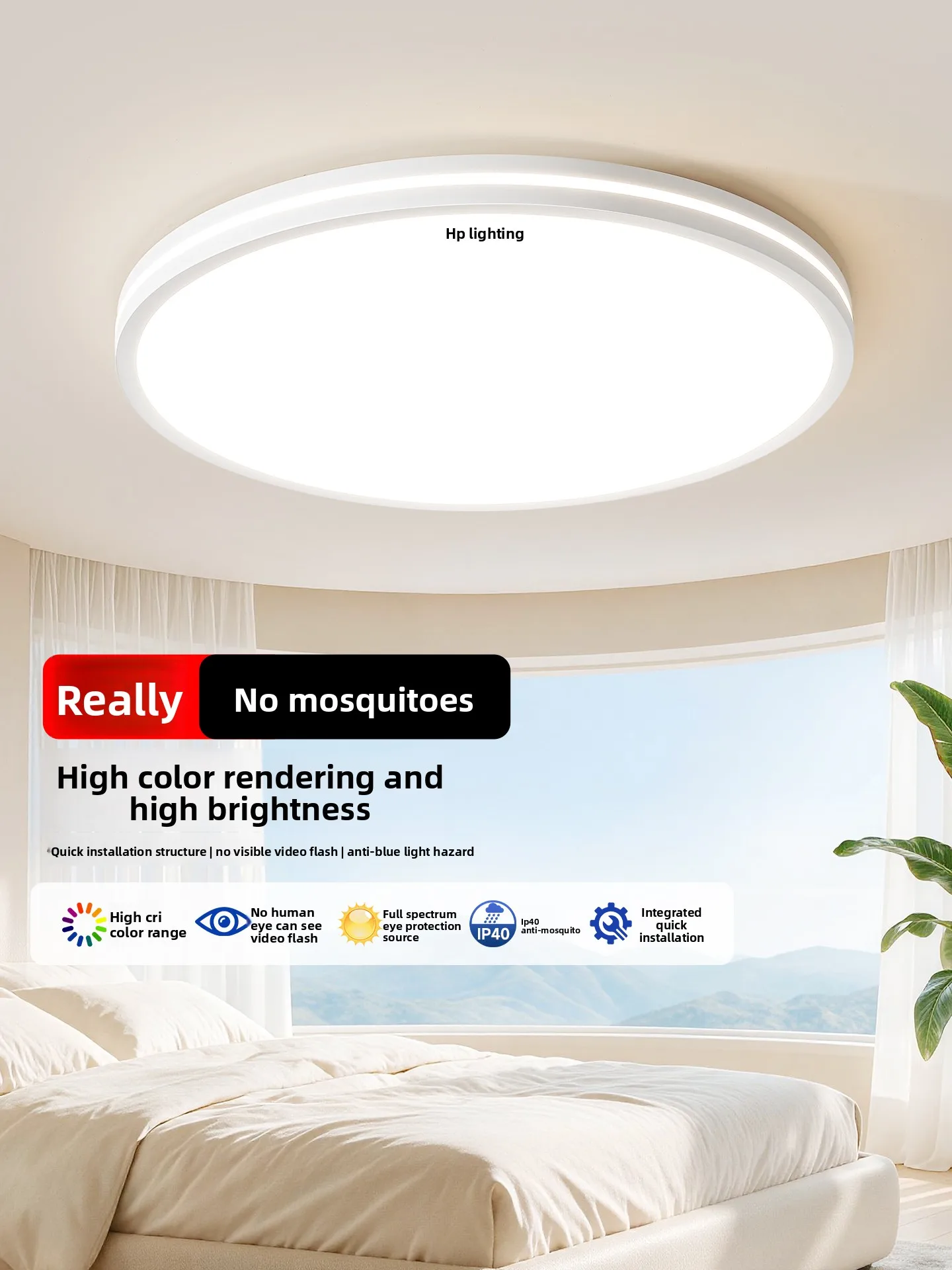 Ultra‑Thin LED Flush Mount Ceiling Light Super Bright Modern Home Lamp Fixture for Bedroom Kitchen Balcony Corridor Dining Room