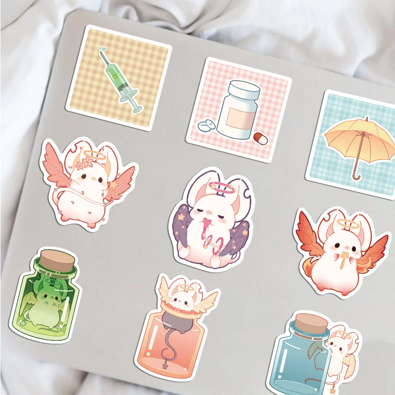 50PCS Cute Mouse Laptop Stickers Cartoon Pets Animals Decals for Phone Planners Scrapbook Suitcase Diary Notebooks Kids Toys