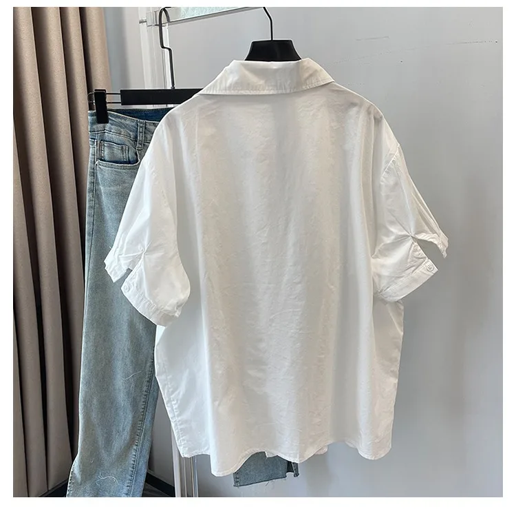 เสื้อแขนสั้นผู้หญิงผ้าฝ้าย Patchwork Pintuck SLIM FIT เสื้อ Harajuku โมเดิร์นศิลปะ Urban นักเรียนอ่อนเยาว์ TOP Casual