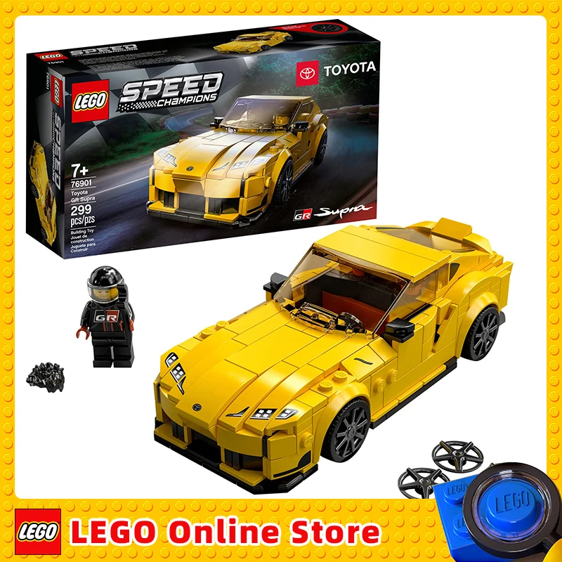 LEGO & Speed Champions Toyota GR Supra 76901 Toy Car Building Set Racing Car Toy for Kids Birthday Gift (299 Pieces)